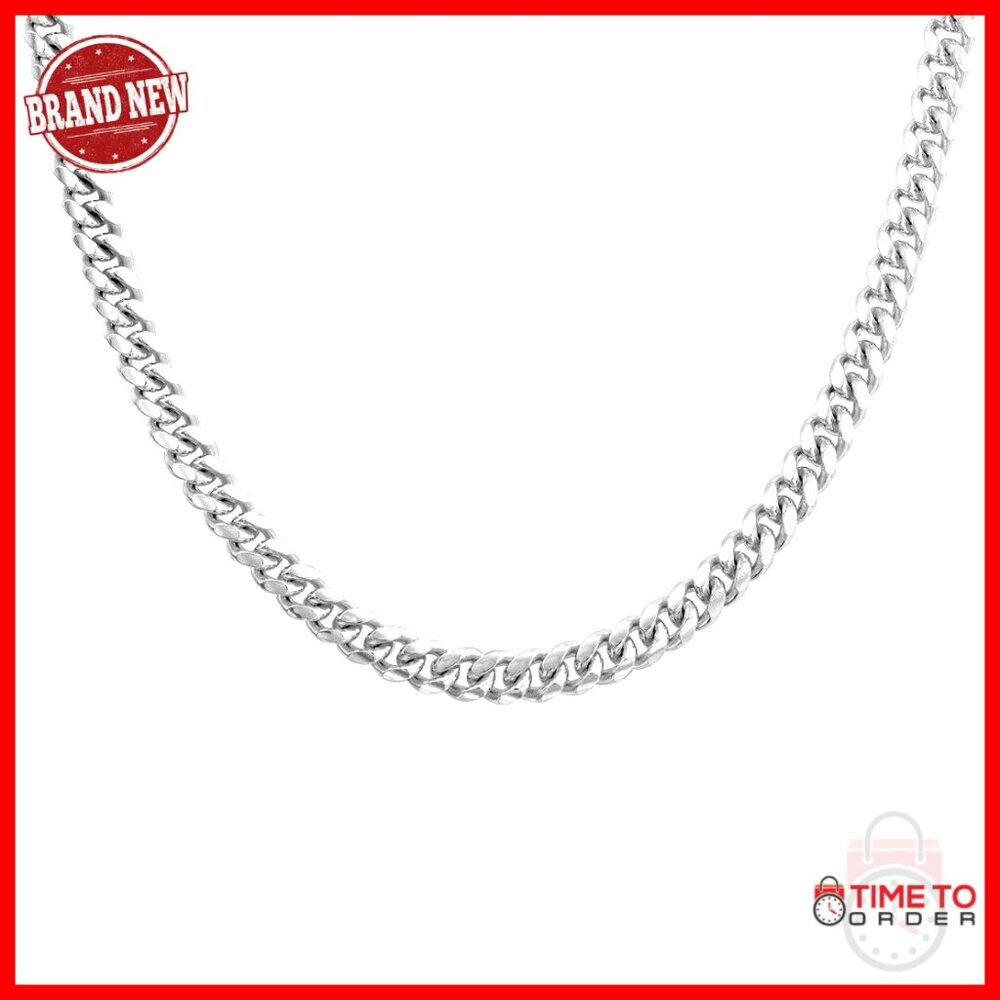 20 Inch 925 Sterling Silver Cuban Link Chain Necklace Unisex